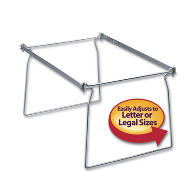 Smead Steel Hanging Folder Drawer Frame, Letter Size, 23" to 27" Long, Gray, 2/Pack (SMD64872)
