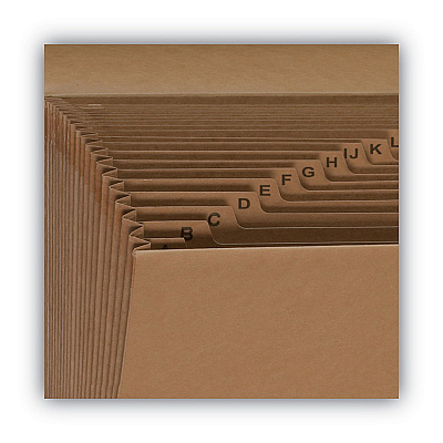 Smead Indexed Expanding Kraft Files, 21 Sections, Elastic Cord Closure, 1/21-Cut Tabs, Letter Size, Kraft (SMD70121)