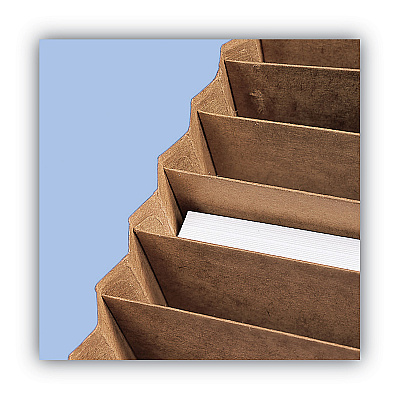 Smead Indexed Expanding Kraft Files, 21 Sections, Elastic Cord Closure, 1/21-Cut Tabs, Letter Size, Kraft (SMD70121)