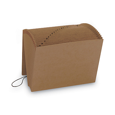 Smead Indexed Expanding Kraft Files, 21 Sections, Elastic Cord Closure, 1/21-Cut Tabs, Letter Size, Kraft (SMD70121)