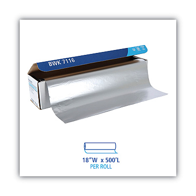 Boardwalk Standard Aluminum Foil Roll, 63 Gauge, 18" x 500 ft (BWK7114)
