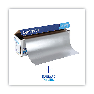 Boardwalk Standard Aluminum Foil Roll, 63 Gauge, 12" x 1,000 ft (BWK7112)