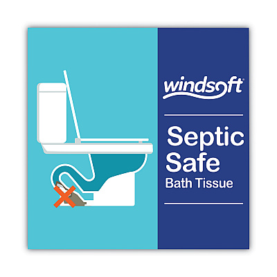 Windsoft Premium Bath Tissue, Septic Safe, 2-Ply, White, 284 Sheets/Roll, 24 Rolls/Carton (WIN24244)