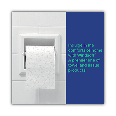 Windsoft Premium Bath Tissue, Septic Safe, 2-Ply, White, 284 Sheets/Roll, 24 Rolls/Carton (WIN24244)
