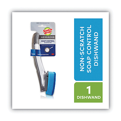 Scotch-Brite Advanced Soap Control Non-Scratch Dishwand, 4 x 11.25, Blue (MMM451U4)