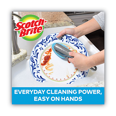 Scotch-Brite Advanced Soap Control Non-Scratch Dishwand, 4 x 11.25, Blue (MMM451U4)