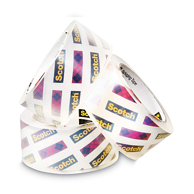 Scotch Box Lock Shipping Packaging Tape, 3" Core, 1.88" x 54.6 yds, Clear, 3/Pack (MMM39503)