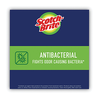 Scotch-Brite Advanced Scrub Dots Non-Scratch Scrub Sponges, 3.2 x 3.7, 1" Thick, Light Blue/Purple, 2/Pack (MMMSDA2)