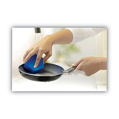 Scotch-Brite Advanced Scrub Dots Non-Scratch Scrub Sponges, 3.2 x 3.7, 1" Thick, Light Blue/Purple, 2/Pack (MMMSDA2)