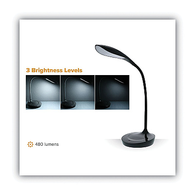 Bostitch Konnect Gooseneck Desk Lamp, Black (BOSKTVLED1502BL)