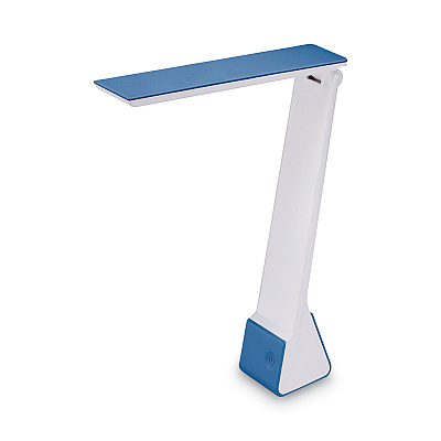 Bostitch Konnect Rechargeable Folding LED Desk Lamp, 2.52w x 2.13d x 11.02h, Gray/Blue (BOSKTVLED1810BL)