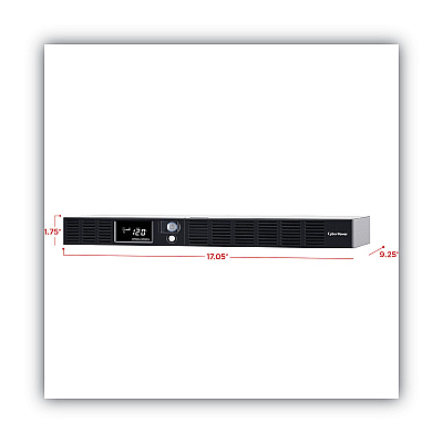 Cyberpower Smart App LCD, 6 Outlets, 500 VA, 1,150 J (CYPOR500LCDRM1U)