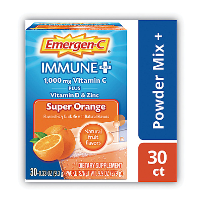 Emergen-C Immune+ Formula, 0.33 oz, Super Orange, 30 Packets (PFYF85898100042)