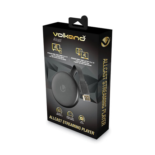 Volkano Allcast Wireless Cast Receiver, Black (VK6516BK)
