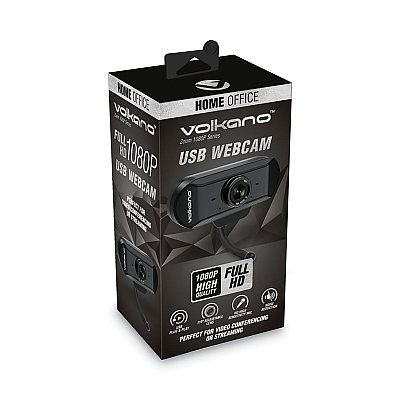Volkano Zoom Series 1080P Universal Webcam, 1920 pixels x 1080 pixels, Black (VK10102BK)