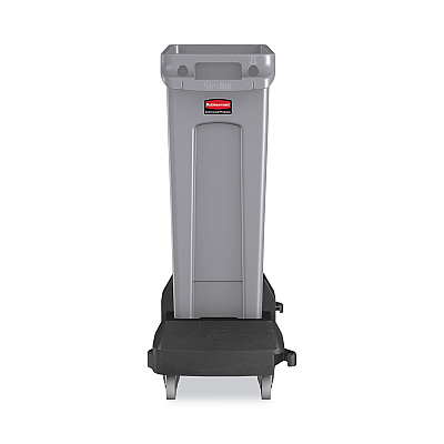Rubbermaid Commercial Slim Jim Resin Trainable Dolly, 120 lb Capacity, 23.86 x 14.71 x 8.36, Black (RCP1980602)