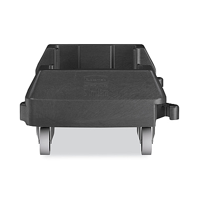 Rubbermaid Commercial Slim Jim Resin Trainable Dolly, 120 lb Capacity, 23.86 x 14.71 x 8.36, Black (RCP1980602)