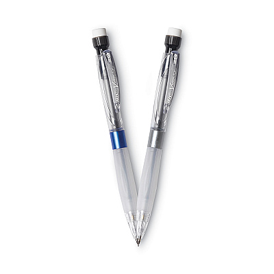 BIC Velocity Max Pencil, 0.5 mm, HB (#2), Black Lead, Gray Barrel, 2/Pack (BICMPMX5P21)