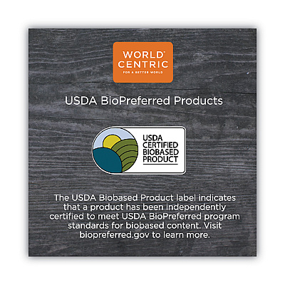 World Centric TPLA Compostable Cutlery, Fork, 6.3", White, 750/Carton (WORFOPSI)
