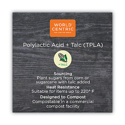 World Centric TPLA Compostable Cutlery, Fork, 6.3", White, 750/Carton (WORFOPSI)
