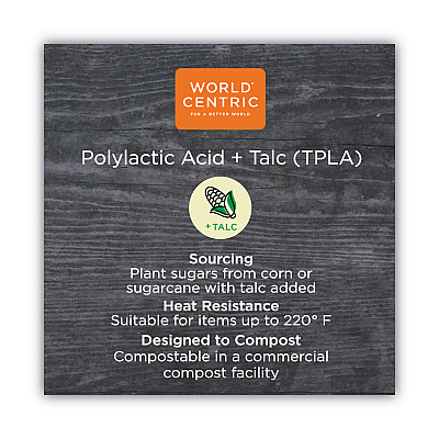 World Centric TPLA Compostable Cutlery, Knife, 6.7", White, 750/Carton (WORKNPSI)