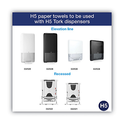 Tork PeakServe Continuous Hand Towel, 1-Ply, 7.91 x 8.85, White, 270 Wipes/Pack, 12 Packs/Carton (TRK105066)