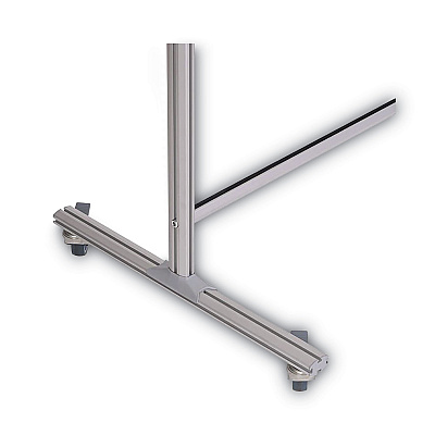 MasterVision Protector Series Mobile Glass Panel Divider, 49 x 22 x 69, Clear/Aluminum (BVCDSP123046)