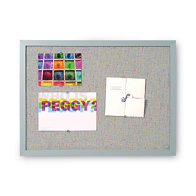 MasterVision Designer Fabric Bulletin Board, 24 x 18, Gray Surface, Gray MDF Wood Frame (BVCFB0470608)