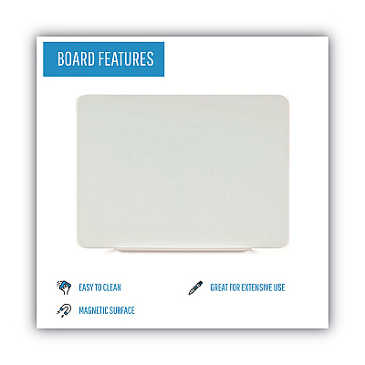 MasterVision Magnetic Glass Dry Erase Board, 60 x 48, Opaque White Surface (BVCGL110101)