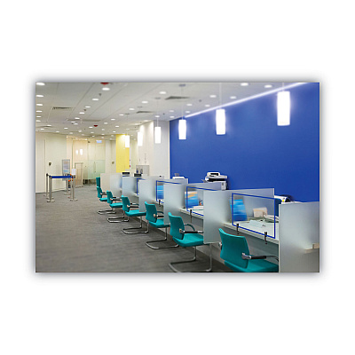 MasterVision Protector Series Glass Aluminum Desktop Divider, 40.9 x 0.16 x 27.6, Clear (BVCGL34019101)