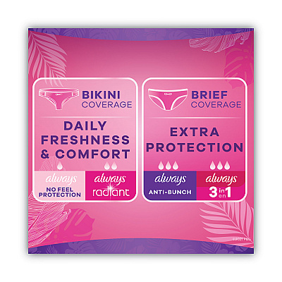 Always Thin Daily Panty Liners, Regular, 120/Pack (PGC10796PK)