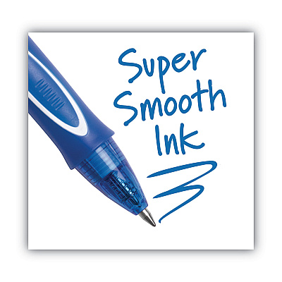 BIC Gel-ocity Quick Dry Gel Pen, Retractable, Fine 0.7 mm, Three Assorted Ink and Barrel Colors, Dozen (BICRGLCG11AST)