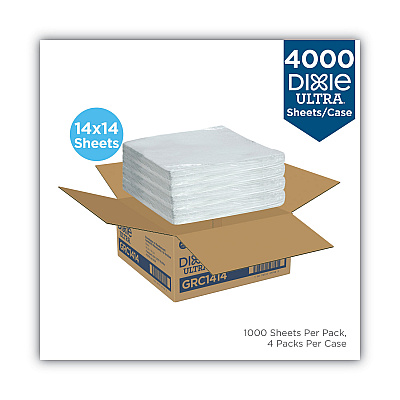 Dixie All-Purpose Food Wrap, Dry Wax Paper, 14 x 14, White, 1,000/Carton (DXEGRC1414)