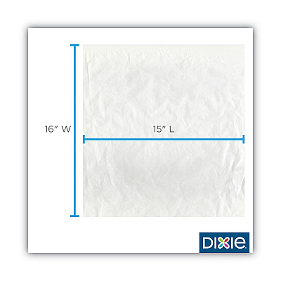 Dixie All-Purpose Food Wrap, Dry Wax Paper, 15 x 16, White, 1,000 Sheets/Pack, 3 Packs/Carton (DXEGRC1516)