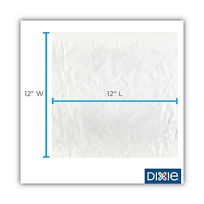 Dixie All-Purpose Food Wrap, Dry Wax Paper, 12 x 12, White, 1,000/Carton (DXEGRC1212)