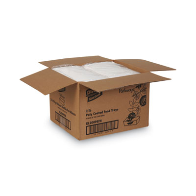 Dixie Kant Leek Polycoated Paper Food Tray, 2 lb Capacity, 5 x 6.69 x 1.6, Pathways, 1,000/Carton (DXEKL200PATH)