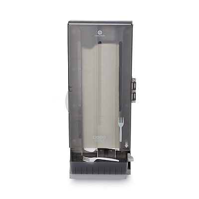 Dixie SmartStock Utensil Dispenser, Forks, 10 x 8.78 x 24.75, Smoke (DXESSFPD120)