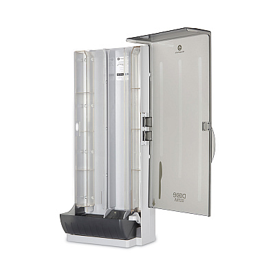 Dixie SmartStock Utensil Dispenser, Knives, 10 x 8.78 x 24.75, Smoke (DXESSKPD120)