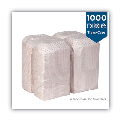 Dixie Kant Leek Polycoated Paper Food Tray, 1 lb Capacity, 6.25 x 4.7 x 1.6, Red Plaid, 1,000/Carton (DXERP1008)