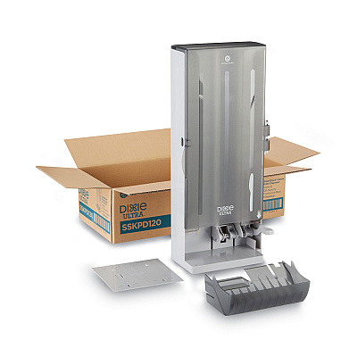 Dixie SmartStock Utensil Dispenser, Knives, 10 x 8.78 x 24.75, Smoke (DXESSKPD120)