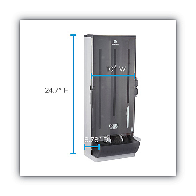 Dixie SmartStock Utensil Dispenser, Holds 120 Knives, 10 x 8.75 x 24.75, Translucent Black (DXESSKD120)