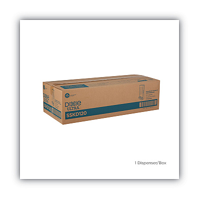 Dixie SmartStock Utensil Dispenser, Holds 120 Knives, 10 x 8.75 x 24.75, Translucent Black (DXESSKD120)