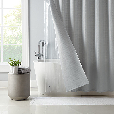H&h Peva Shower Curtain Liner (8g) 72x72 Transprt, 1 Set (P-SCL-7272-2PK)