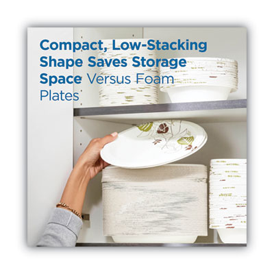 Dixie Pathways Heavyweight Oval Platters, 8.5 x 11, Green/Burgundy, 125/Pack (DXESX11PLPATHPK)