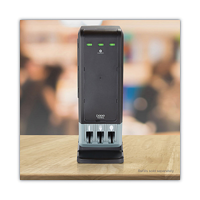 Dixie SmartStock Tri-Tower Dispenser, Forks/Knives/Spoons, 13.16 x 16.07 x 31.03, Black/Gray (DXEDUSSTDSP3)