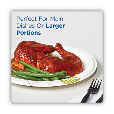 Dixie Pathways Heavyweight Oval Platters, 8.5 x 11, Green/Burgundy, 125/Pack (DXESX11PLPATHPK)