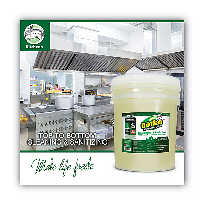 OdoBan Concentrated Odor Eliminator and Disinfectant, Eucalyptus, 5 gal Pail (ODO9110625G)