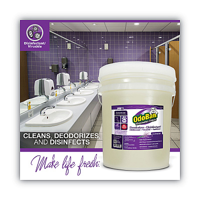 OdoBan Concentrated Odor Eliminator and Disinfectant, Lavender Scent, 5 gal Pail (ODO9111625G)