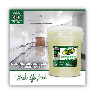 OdoBan Concentrated Odor Eliminator and Disinfectant, Eucalyptus, 5 gal Pail (ODO9110625G)