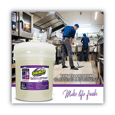 OdoBan Concentrated Odor Eliminator and Disinfectant, Lavender Scent, 5 gal Pail (ODO9111625G)